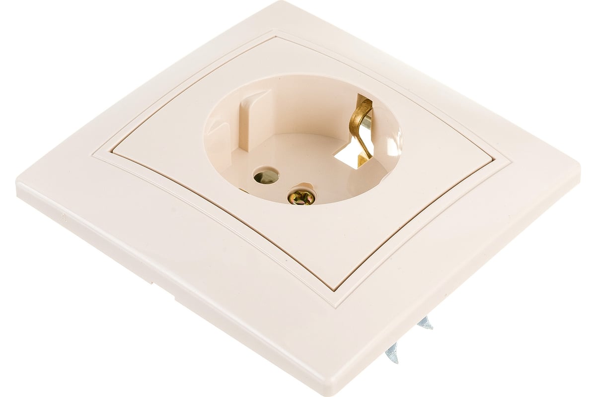 Розетка 2P+E Schuko Intro Plano слоновая кость, 16АХ-250В, скрытая установка 1-202-02 Б0027610 ЭРА заказать со складов по всей России