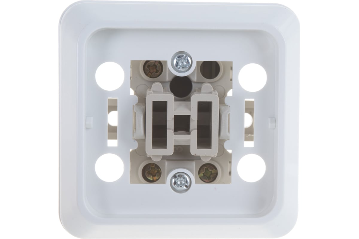 Переключатель одноклавишный Intro Quadro 2Э-103-01 10А-250В, IP20, ОУ, без монтажной пластины, белый заказать со складов по всей России