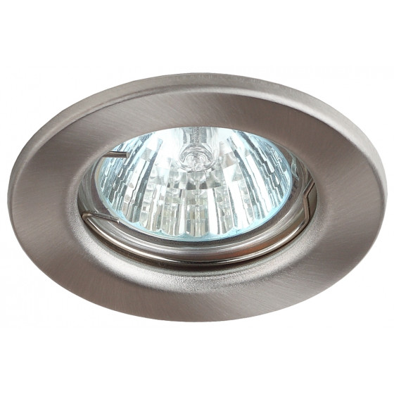 Светильник штампованный ЭРА ST1 SN MR16,12V/220V, 50W сатин никель