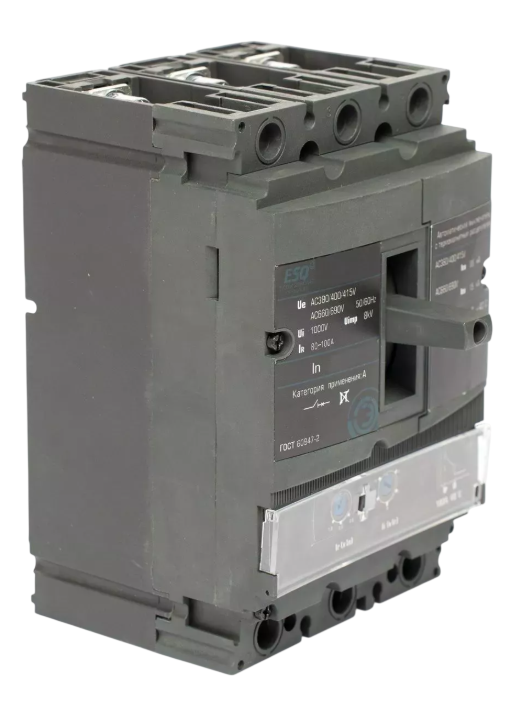 Автоматический выключатель ESQ BA 88-36/630H 3P (F) TMA 400-500A, Ii=7,8,9,10*In 70кА AC380/415В купить с доставкой по РФ