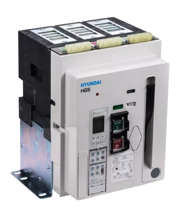 Воздушный автоматический выключатель ESQ HGS10A 3H M2C2S2 54J BA ER (3 пол., 1000А, 65kA, AC380/415В, реле GPR-LP (50Гц), мот.привод 220В, с вкл. катушкой и незав. расц. 220В)