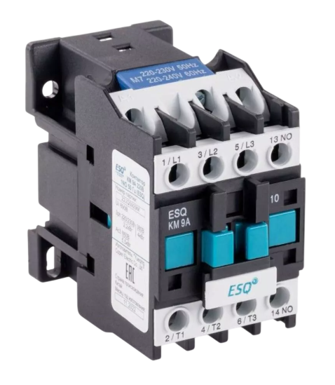 Контактор магнитный ESQ КМ 9А 220В 50 Гц 1NO купить с доставкой по РФ