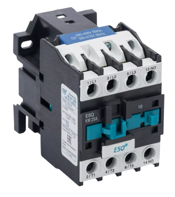 Контактор магнитный ESQ КМ 25А 380В 50 Гц 1NO купить с доставкой по РФ