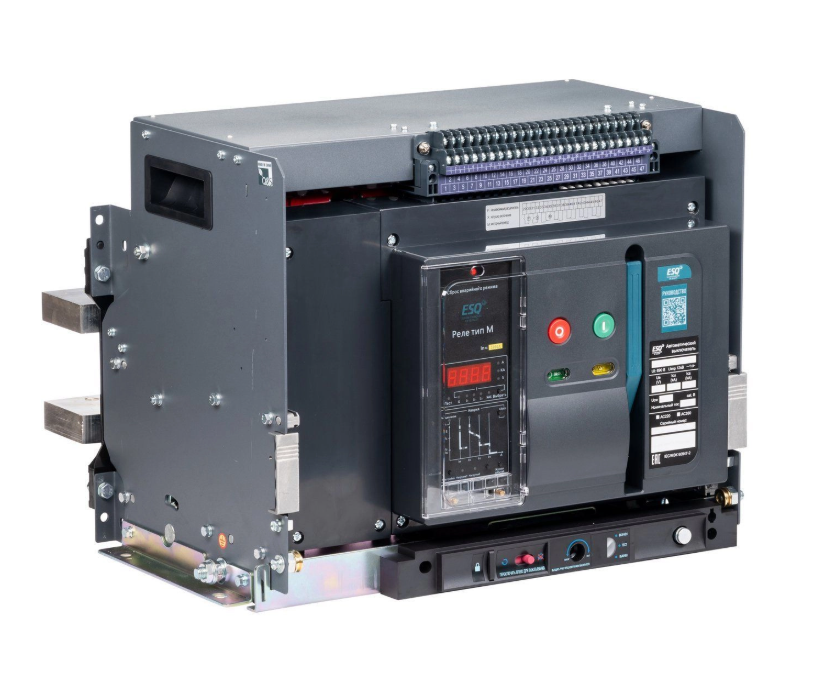 (RUS) Воздушный автоматический выключатель ESQ ВА99-40C 3D M2C2S2 M 4000A (с корзиной, 3пол. 4000А, 100 кА, тип реле M, с мот. приводом 220В, кат. вкл 220В и нез. расцеп 220В) купить с доставкой по РФ