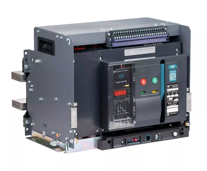 (RUS) Воздушный автоматический выключатель ESQ ВА99-40C 3D M3C3S3 3H 4000A (с корзиной, 3пол. 4000А, 100 кА, тип реле 3H, с мот. приводом 220В DC, кат. вкл 220В DC и нез. расцеп 220В DC) купить с доставкой по РФ