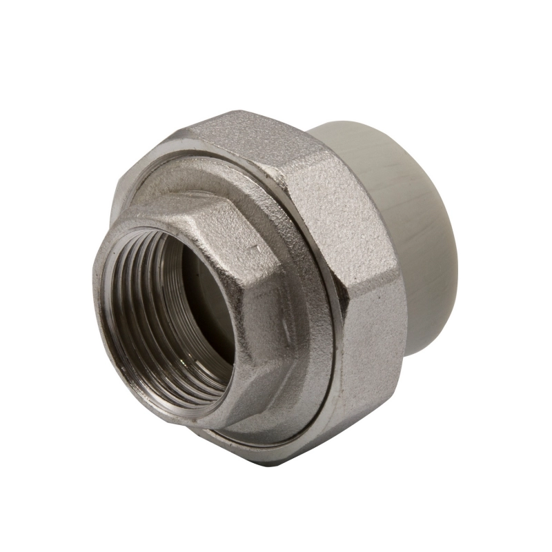 Муфта комб. разъемная, вн 25х3/4'' EVER® plast серый купить с доставкой по РФ