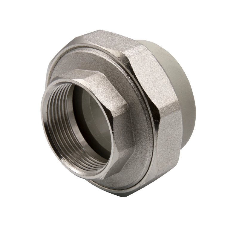 Муфта комбинированная разъёмная вн 50х1 1/2'' EVER® plast серый купить с доставкой по РФ