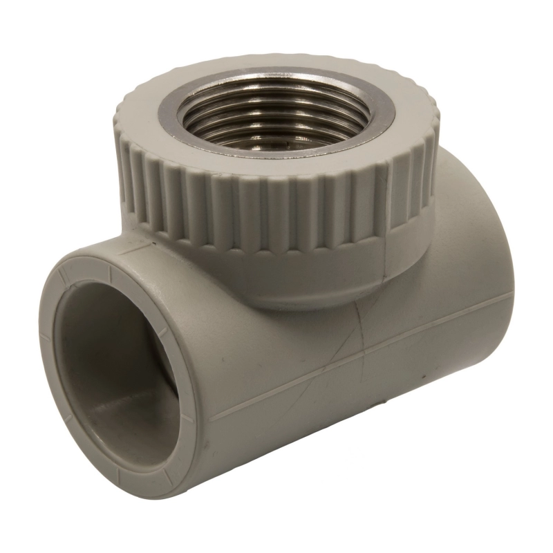 Тройник комб. вн 25х3/4''х25 EVER® plast серый купить с доставкой по РФ