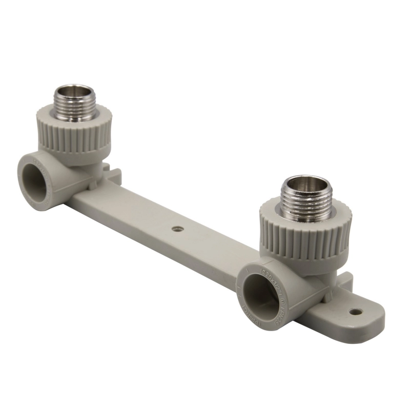 Уголок комб. нар 20х1/2'' с креплением двойной EVER® plast серый купить с доставкой по РФ