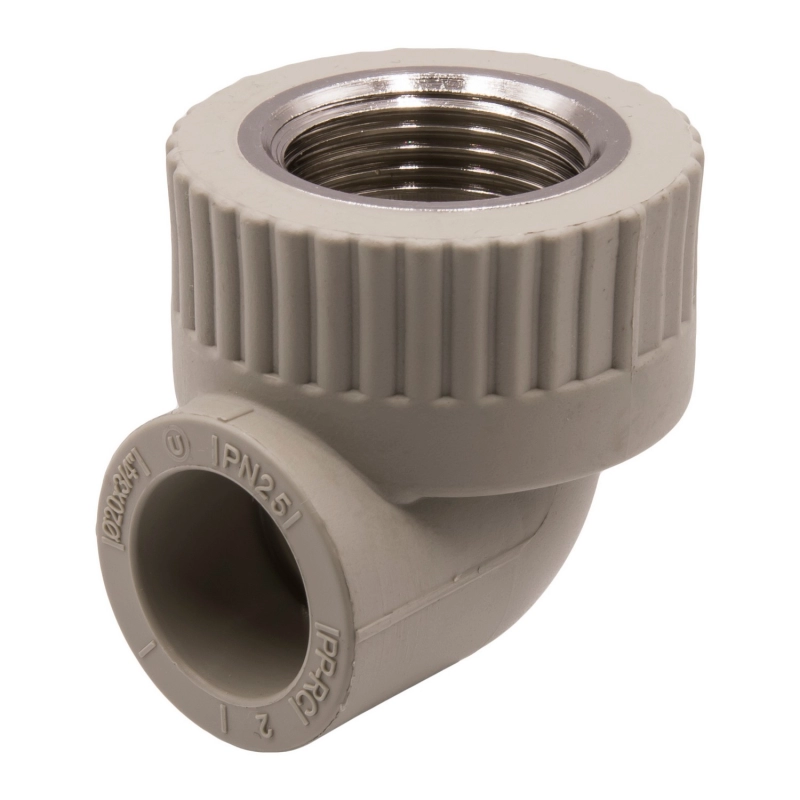 Уголок комб. вн 20х3/4'' EVER® plast серый купить с доставкой по РФ