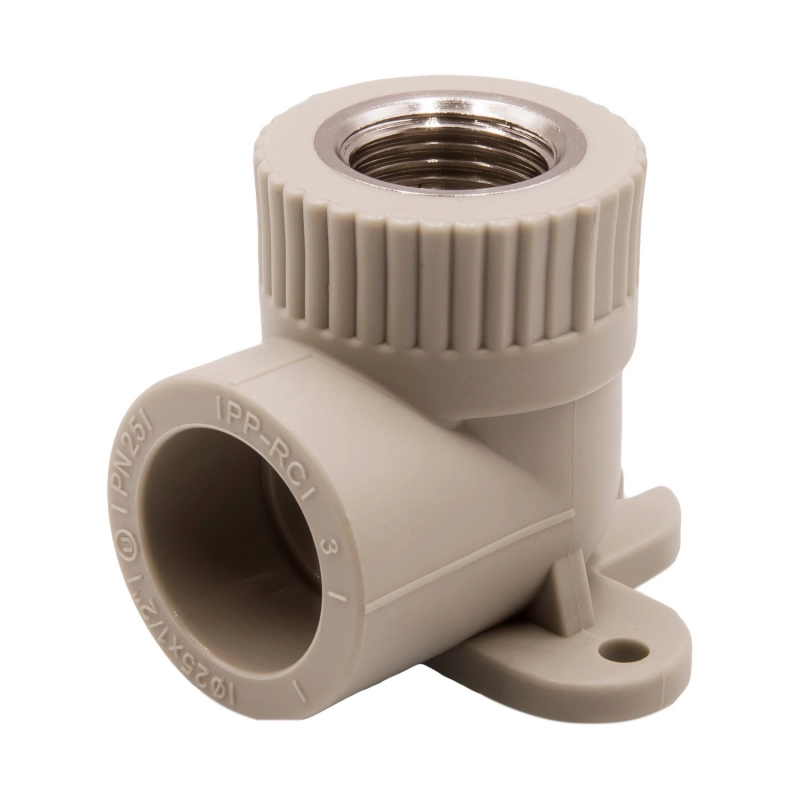 Уголок комб. вн 25х1/2'' с креплением EVER® plast СЕРЫЙ