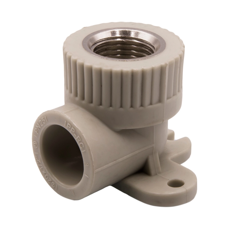 Уголок комбинированный вн 20х1/2'' с креплением EVER® plast серый купить с доставкой по РФ