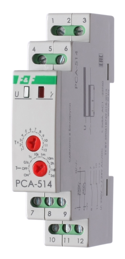 Реле времени однокомандное F&F PCA-514
