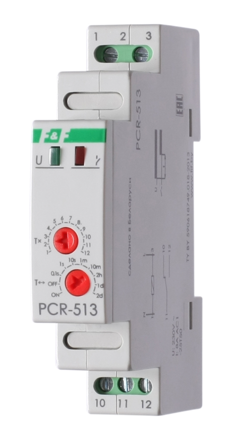 Реле времени однокомандное F&F PCR-513