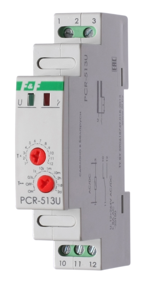 Реле времени однокомандное F&F PCR-513U