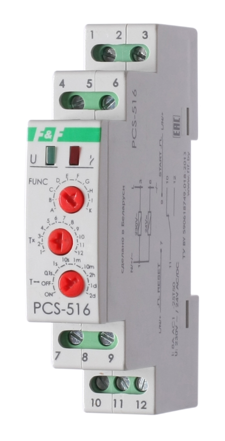 Реле времени многофункциональное F&F PCS-516