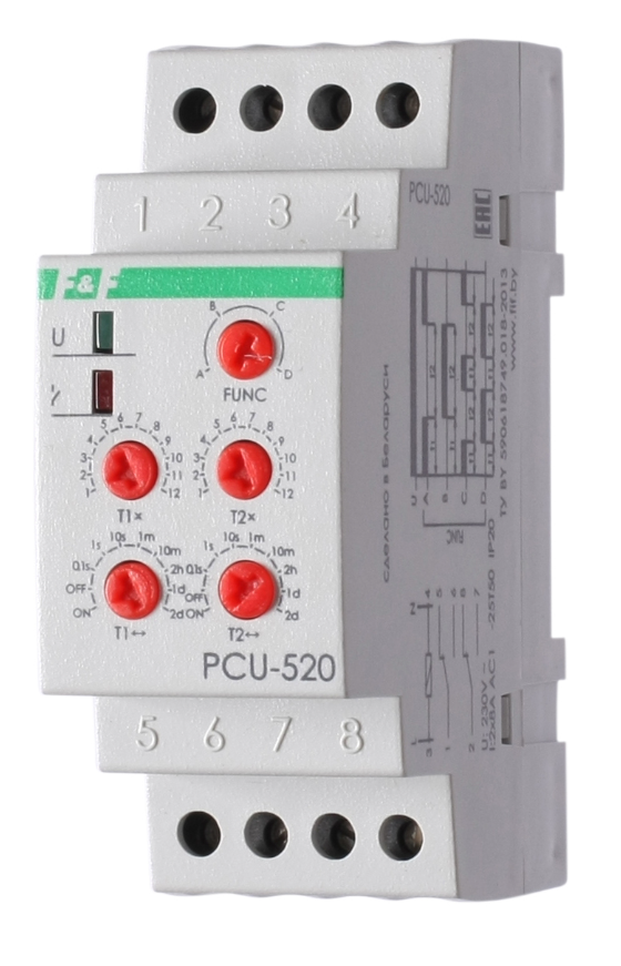 Реле времени многофункциональное F&F PCU-520