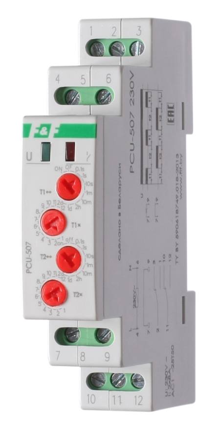 Реле времени многофункциональное F&F PCU-507