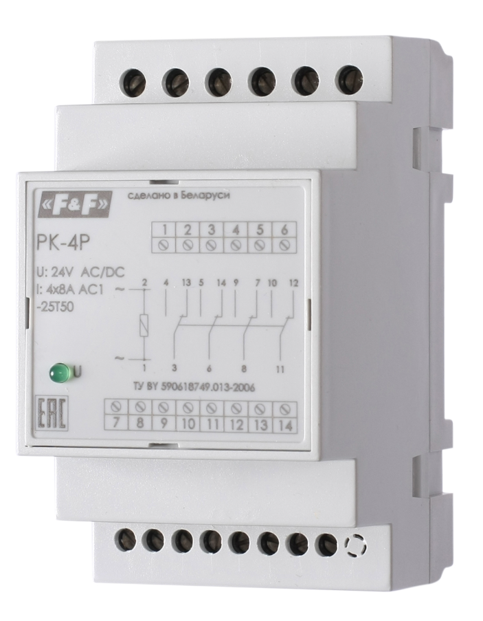 Реле электромагнитное F&F PK-4P 12 купить с доставкой по РФ