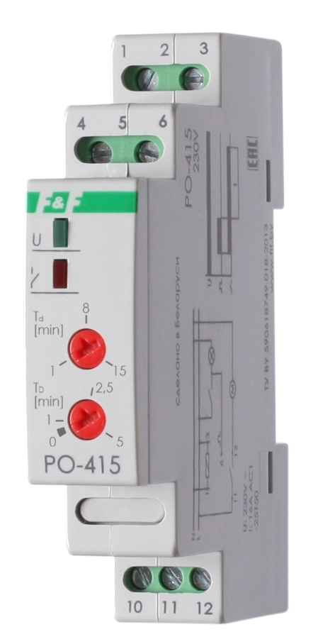 Реле времени однокомандное F&F PO-415