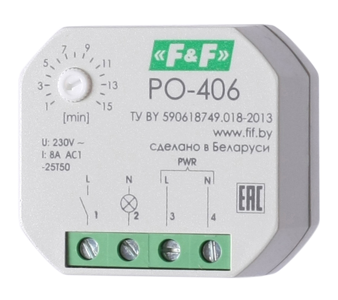 Реле времени однокомандное F&F PO-406 купить с доставкой по РФ