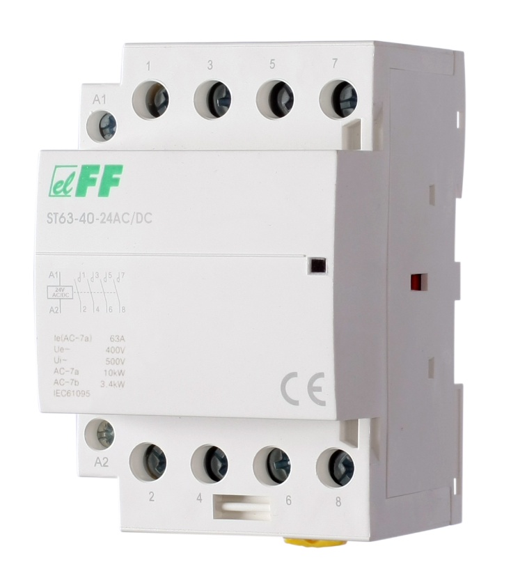 Контактор модульный F&F ST63-40-24AC/DC