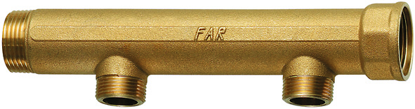 Коллектор FAR 1" с 2 отводами 1/2" 100мм купить с доставкой по РФ