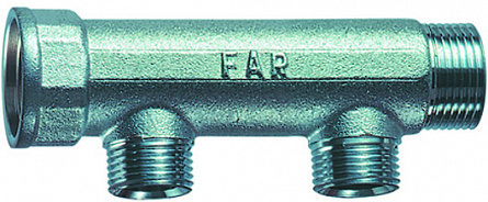 Коллектор FAR 1 1/4" с 2 отводами 1/2"