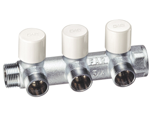 Балансировочный коллектор FAR 3/4" 3 отвода евроконус 1/2" аналог FK 3870 3412