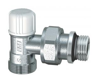 Вентиль запорный угловой FAR 1/2" М24х19,  EPDM