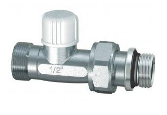 Вентиль запорный прямой FAR 1/2" М24х19,  EPDM