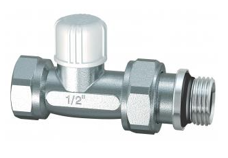 Вентиль запорный прямой FAR 1/2" ВР,  EPDM