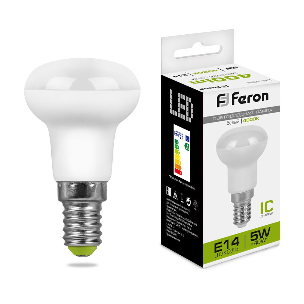 Лампа светодиодная Feron E14 5W 4000K Груша Матовая LB-439 25517
