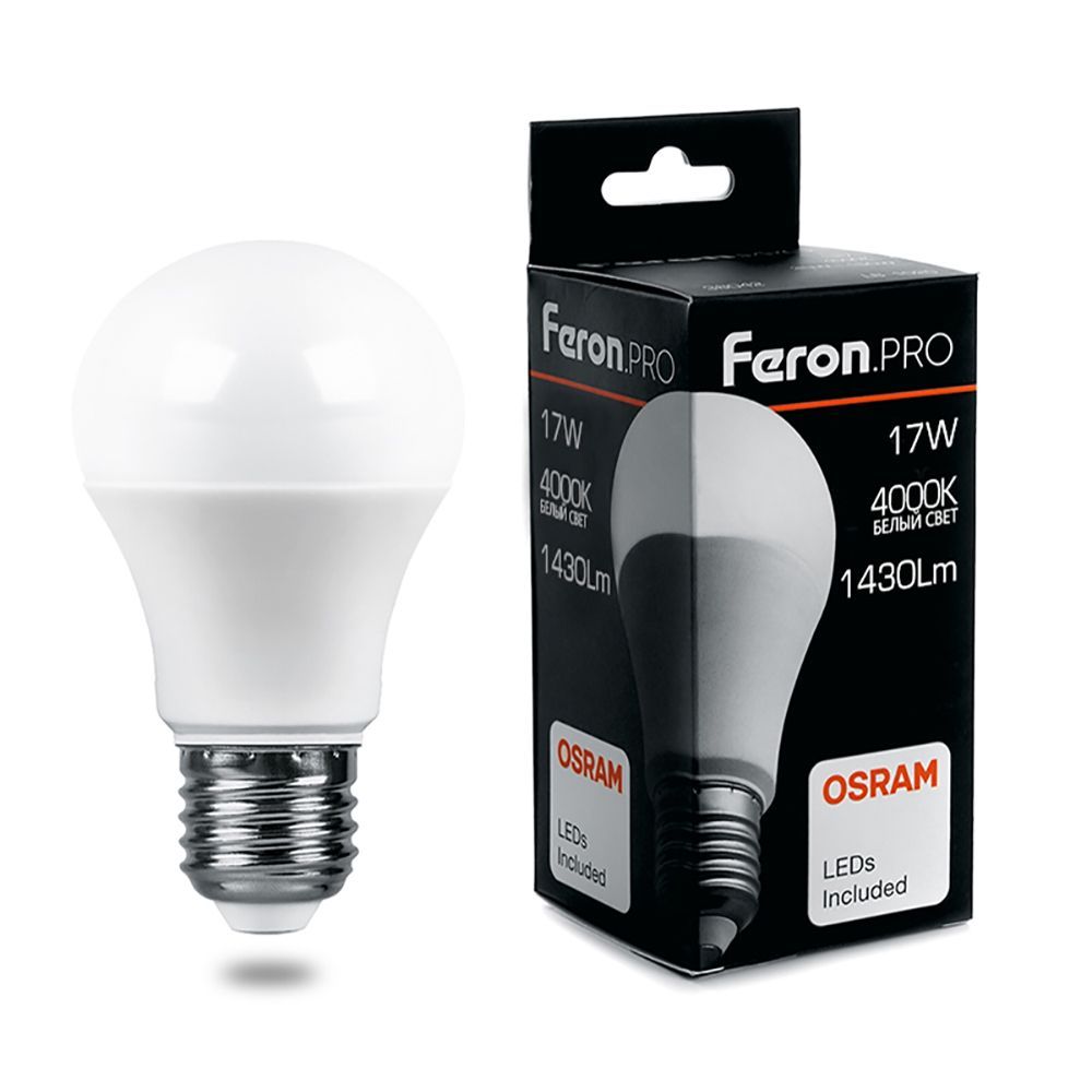 Лампа светодиодная Feron E27 17W 4000K Матовая LB-1017 38039