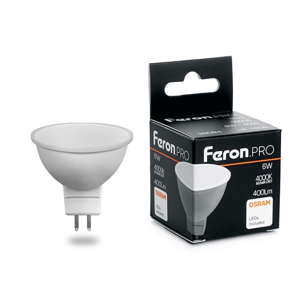 Лампа светодиодная Feron G5,3 6W 4000K Матовая LB-1606 38084