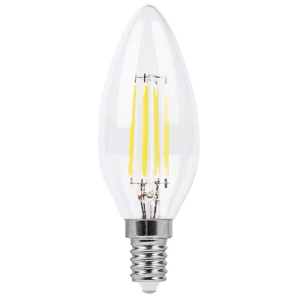 Лампа светодиодная филаментная Feron E14 11W 6400K прозрачная LB-713 38231
