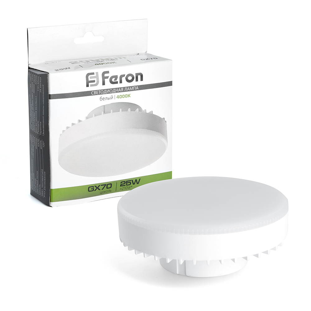 Лампа светодиодная Feron LB-474 GX70 25W 4000K 38269 купить с доставкой по РФ