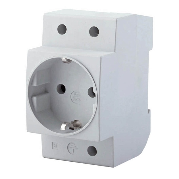 Розетка на DIN-рейку 2P+PE Feron Stekker с/з 16A 250V серая PST16901401 39171 купить с доставкой по РФ