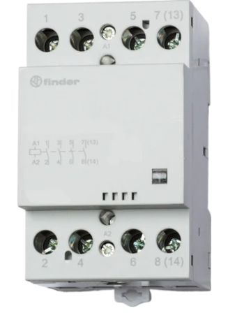 Контактор модульный FINDER 22 4NO 40А AgSnO2 230В AC/DC 53.5мм IP20 опции: механический индикатор купить с доставкой по РФ