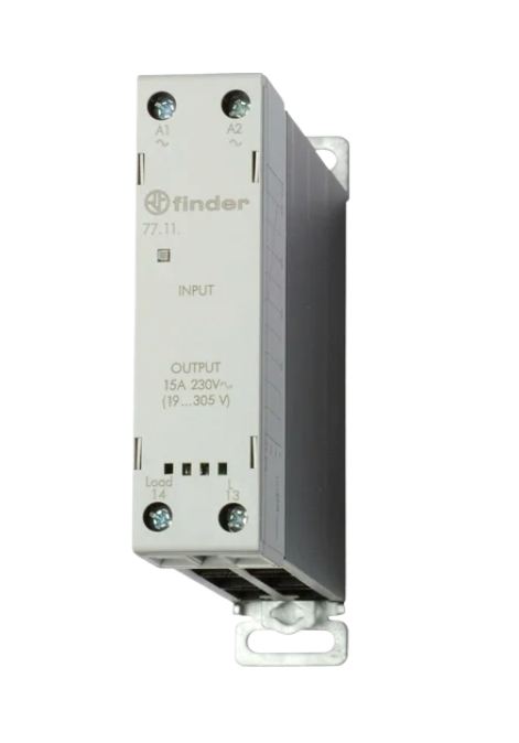 Реле модульное твердотельное выход FINDER 77 15А (24…280В AC) 24В DC функция "Включ. при пересечении нуля" 22.5мм клем. реле IP20 купить с доставкой по РФ