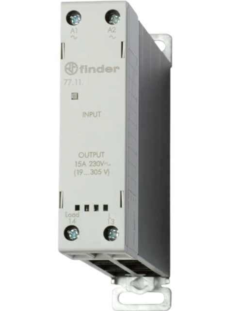 Реле модульное твердотельное выход FINDER 77 30А (60…440В AC) 24В DC функция "Произвольн. включ." 22.5мм клем. реле IP20 купить с доставкой по РФ