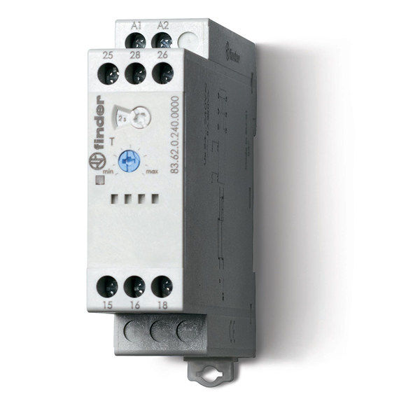 Таймер модульный FINDER 83 1-функциональный (BI) 24…240В AC/DC 2CO 8А 22.5мм регулировка времени 0.05с…180с IP20 купить с доставкой по РФ