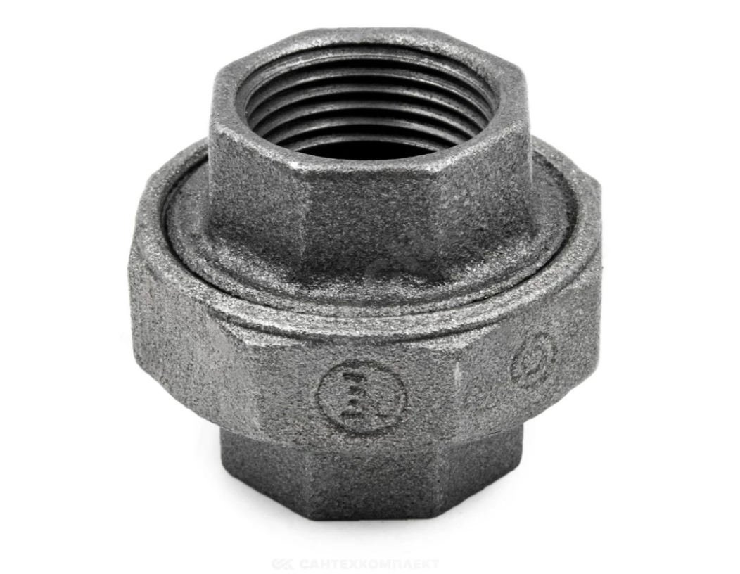 Соединитель Fittex PLUS чугун американка Ду32 (1 1/4") м/м