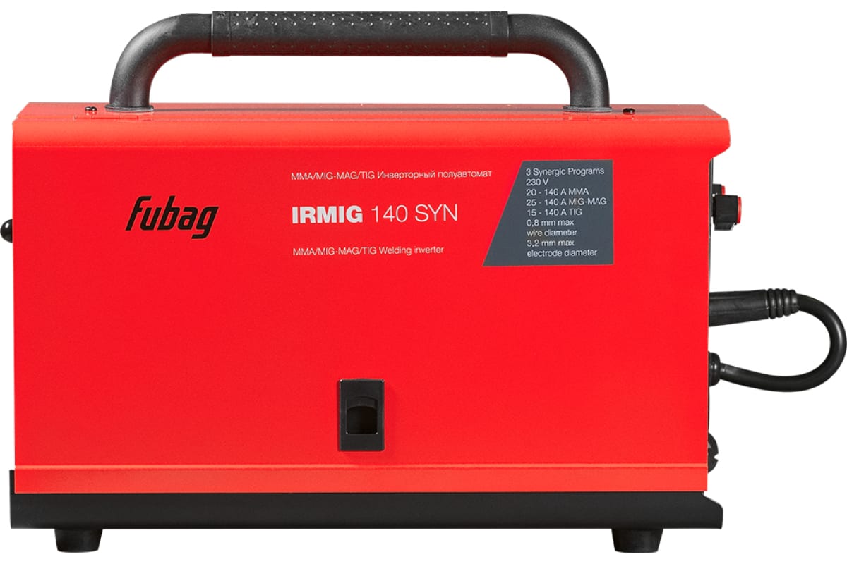 Сварочный полуавтомат FUBAG IRMIG 140 SYN с горелкой 150 А 3 м в комплекте заказать со складов по всей России