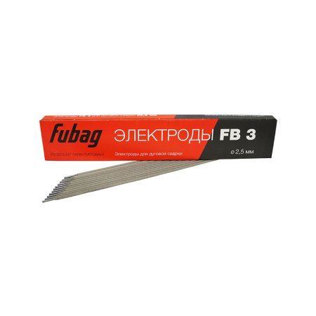 Электрод сварочный FUBAG с рутиловым покрытием FB 3 D2.5 мм 0.9 кг