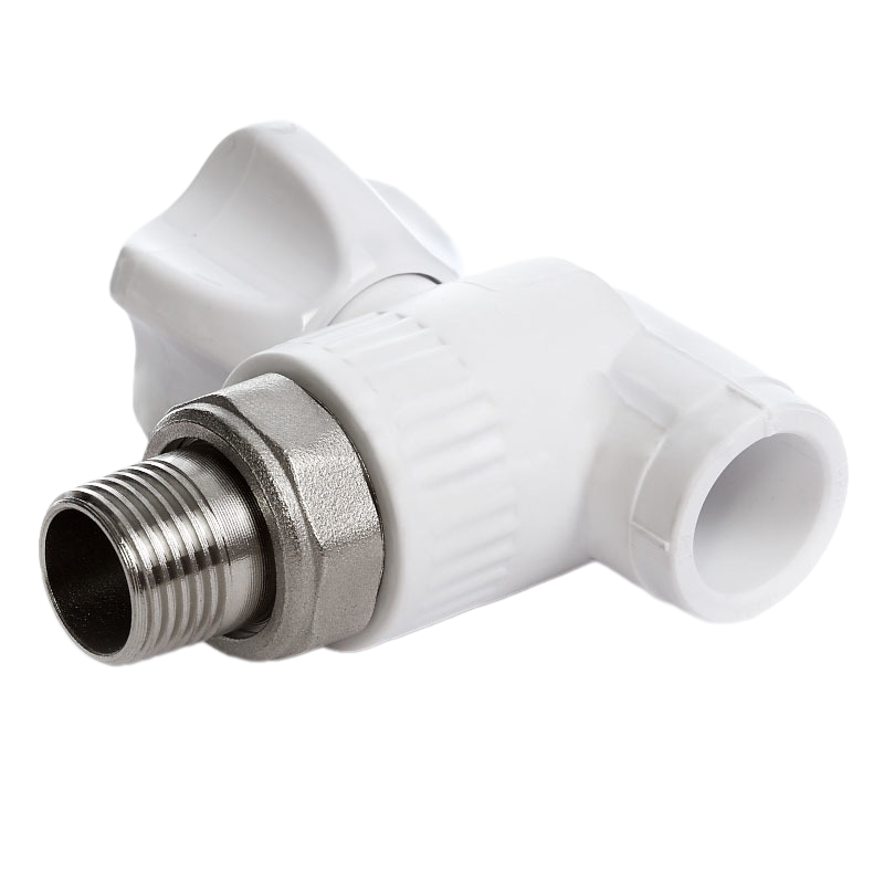 Угловой шаровой кран д/радиатора Fusitek PPR (W) - 20 x 1/2"