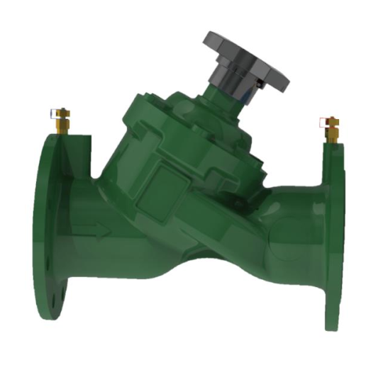 Балансировочный клапан стат. фл. GALA 1216Н, корп. чугун EN-JS-1040, шток SS410, фланцы EN1092-2 PN16, зелен. Ral6005, -20…+120°C, Ду150 купить с доставкой по РФ