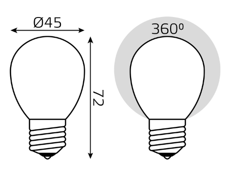 Лампа Gauss Filament Шар 9W 610lm 4100К Е27 milky диммируемая LED купить по цене 795 руб.