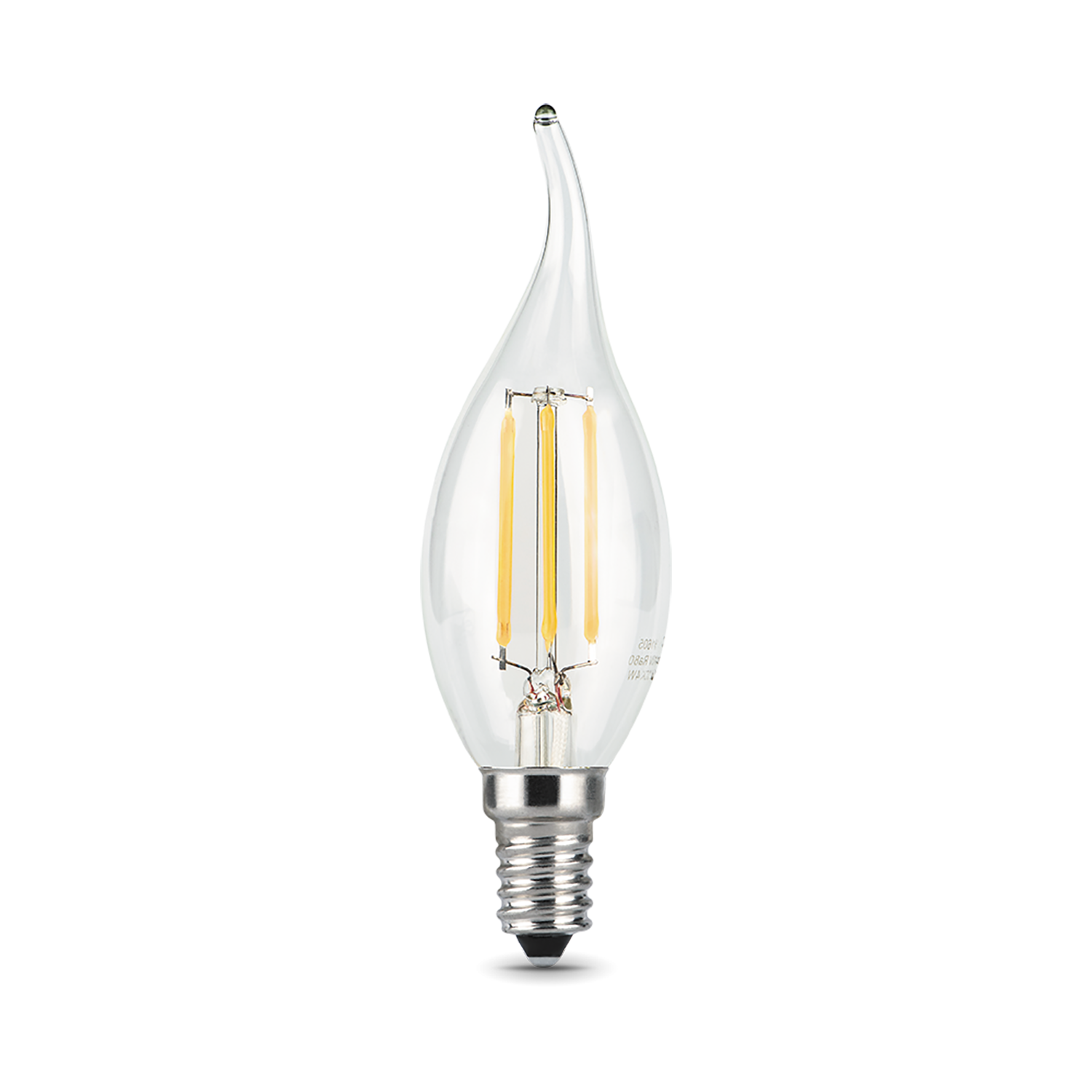 Лампа Gauss Filament Свеча на ветру 5W 450lm 4100К Е14 диммируемая LED