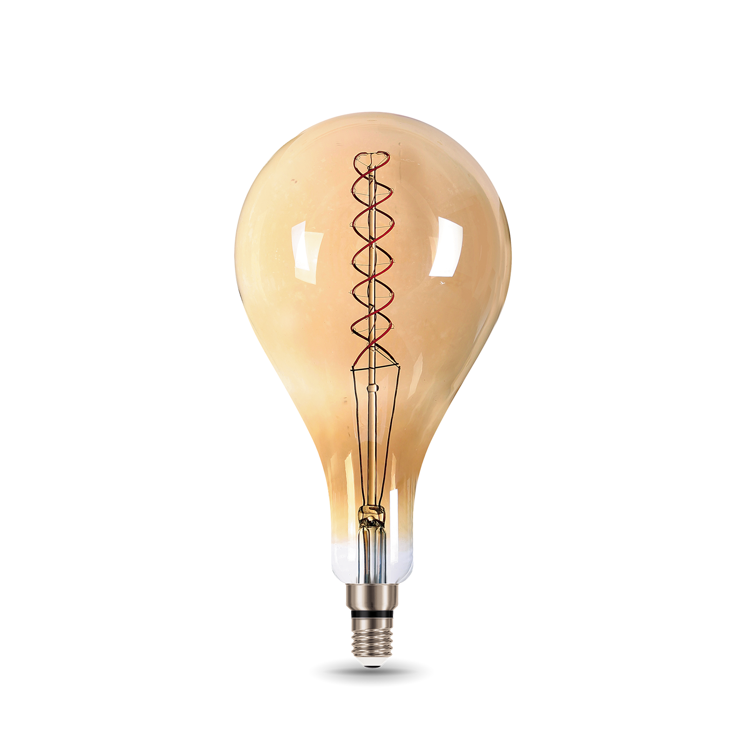 Лампа Gauss Filament А160 8W 620lm 2400К Е27 golden flexible LED